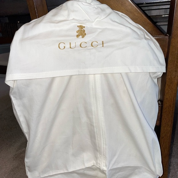 Authentic Gucci Dress Bow Tie Gucci Print 18-24Months Vintage, original dust bag - Picture 10 of 11